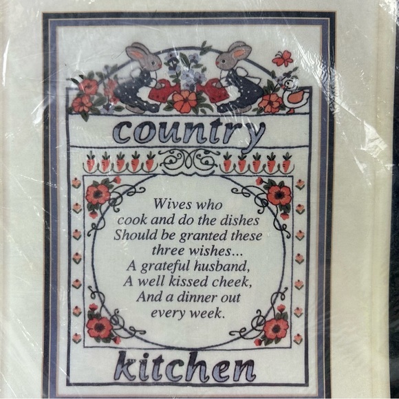Bucilla #40220 Country Kitchen Wishes Sampler Embroidery Kit Granny Boho NEW 14" - Picture 2 of 9
